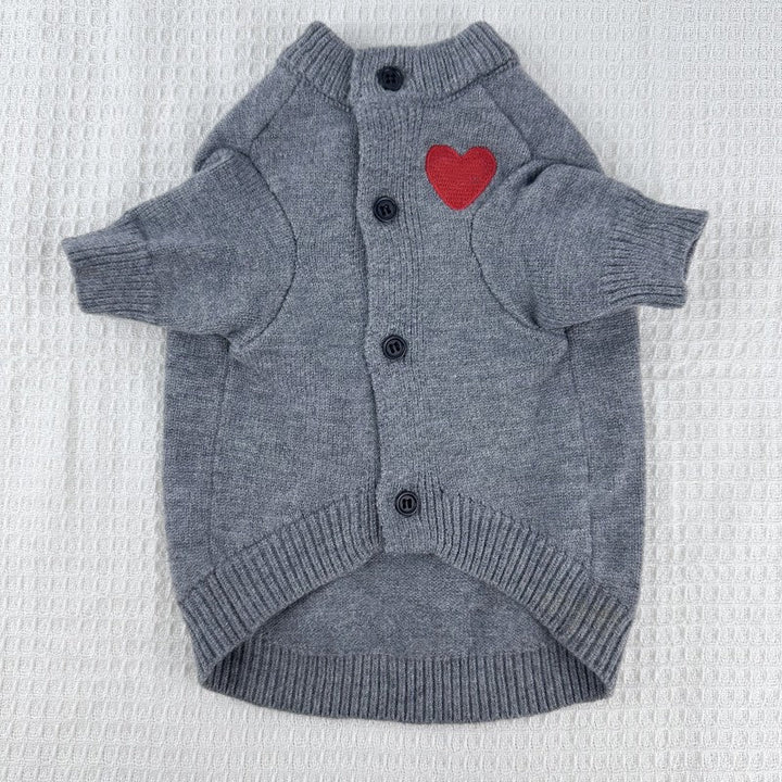 Warm Autumn Winter Pet Sweater Solid Color Cardigan: The Perfect Attire for Your Furry Friends