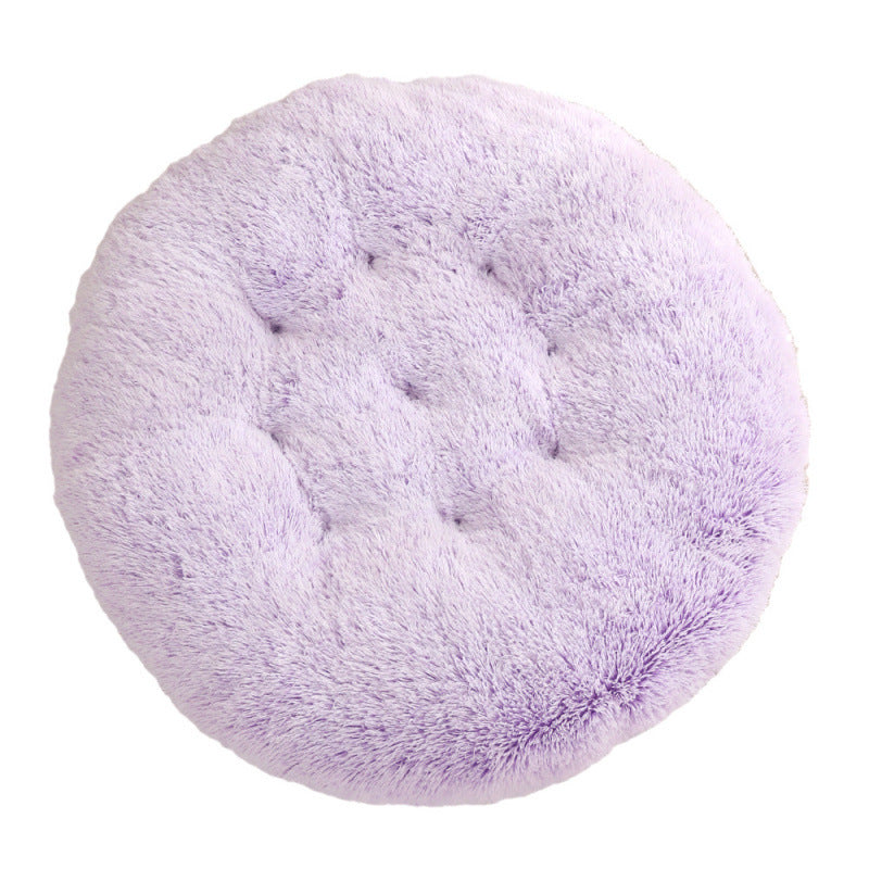 Round Plush Pet Bed Soft Warm Sleeping Mat for Pets