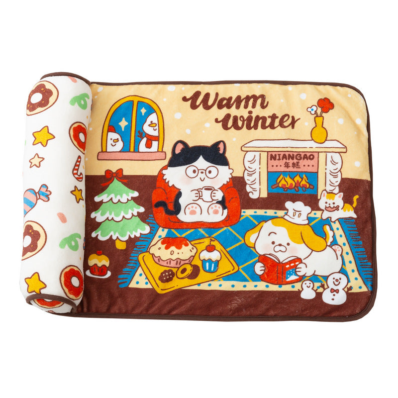 Winter Series Pet Bed Plush Cozy Deep Sleep Nest