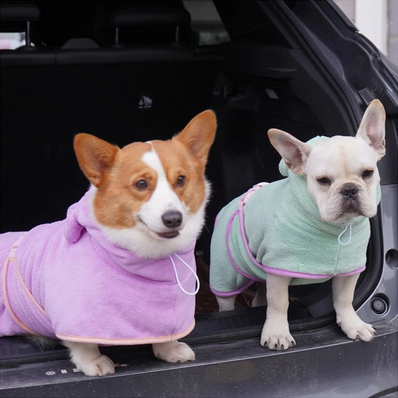 Pet Super Absorbent Microfiber Bathrobe Quick-Dry Bath Towel