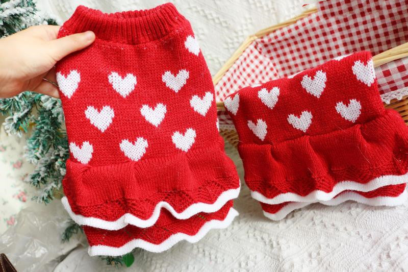 Festive New Year Princess Style Pet Sweater