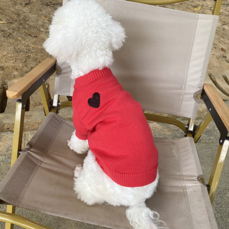Warm Autumn Winter Pet Sweater Solid Color Cardigan