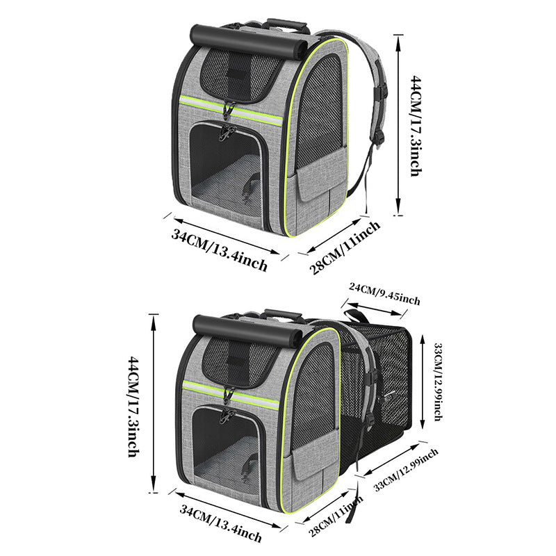 Portable Extendable Pet Backpack Diaper Bag