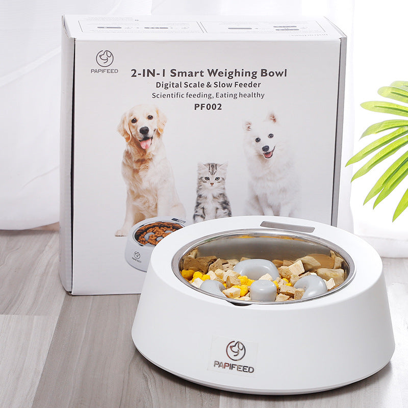 Smart Slow Feeding Pet Bowl with Weighing Function