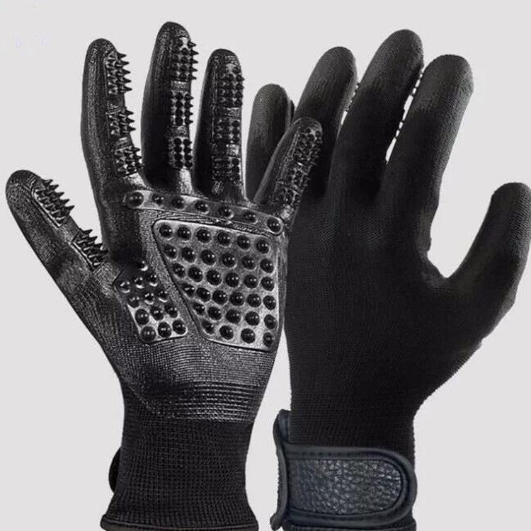 Pet Hair Grooming Glove Soft Rubber Hair Remover Brush
