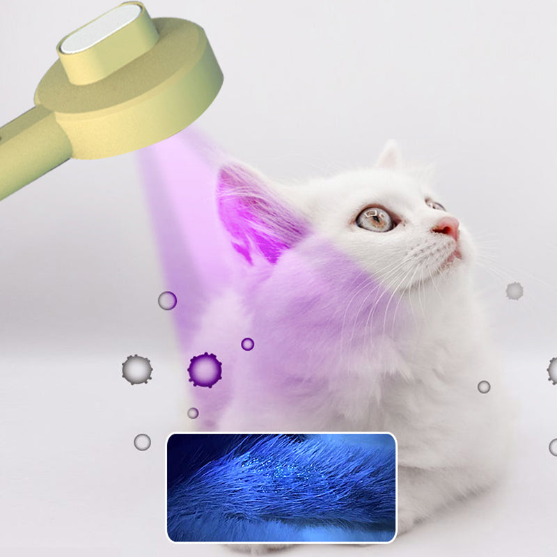 2-in-1 Pet Comb UVC Hair Remover Grooming Brush Tool