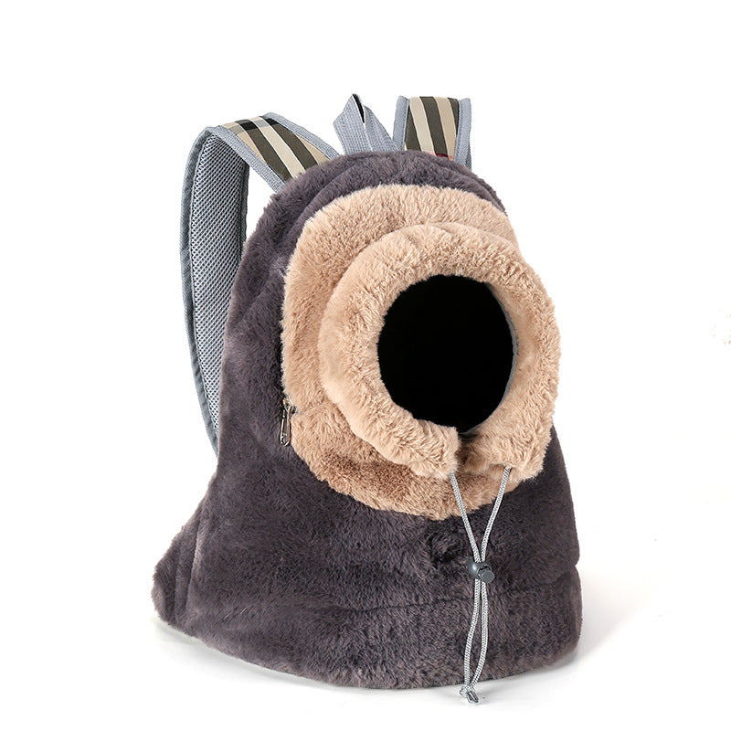Plush Fashionable Portable Pet Backpack