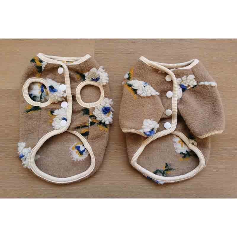 Warm Woolen Flower Vest Pet Sweater