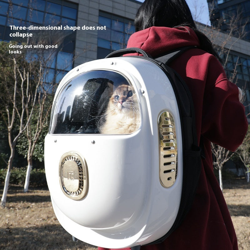 Heated Pet Backpack With Half Window And Ventilation