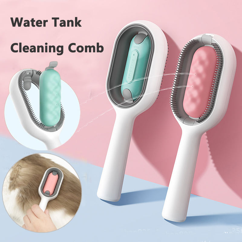 4-in-1 Pet Grooming Brush With Water Tank Hair Removal Comb