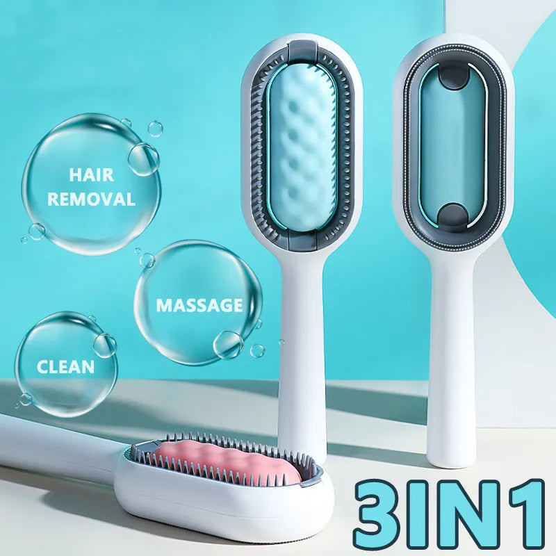 4-in-1 Pet Grooming Brush With Water Tank Hair Removal Comb