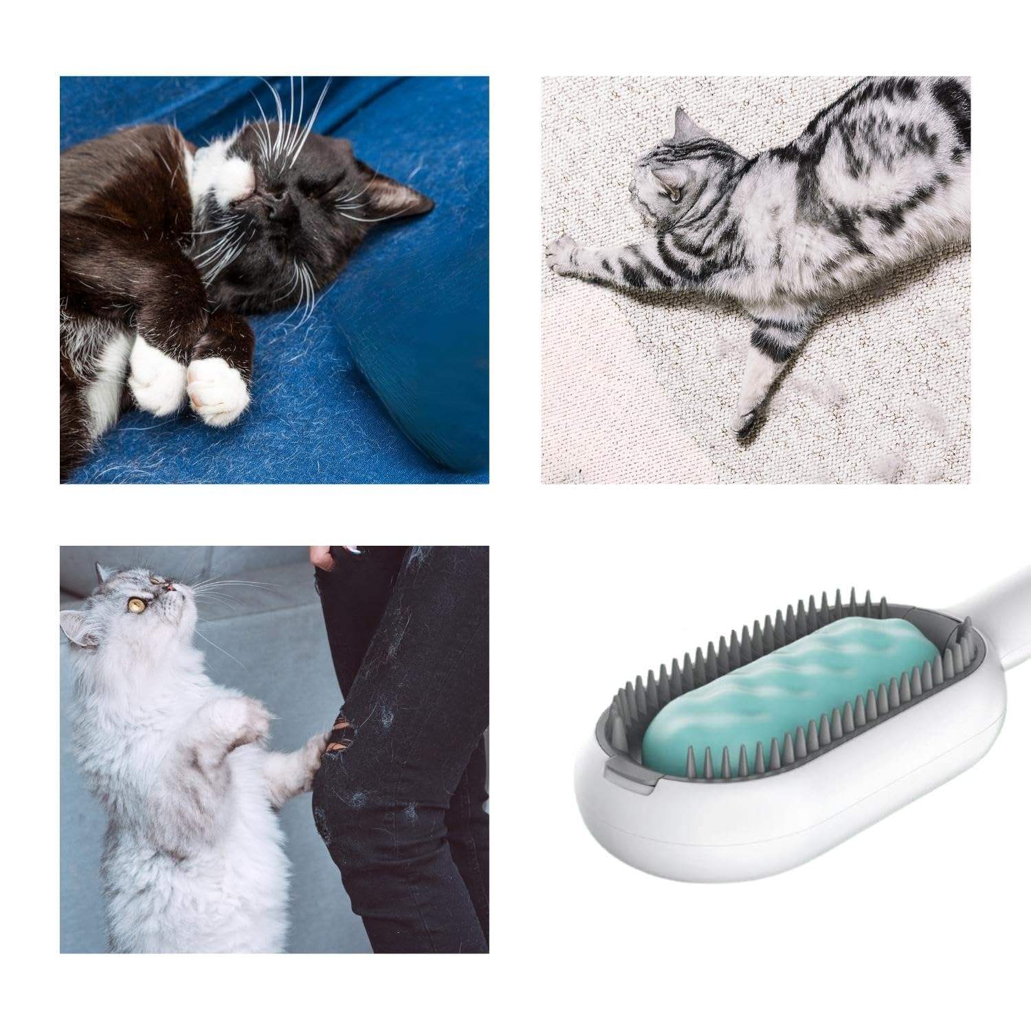 4-in-1 Pet Grooming Brush With Water Tank Hair Removal Comb