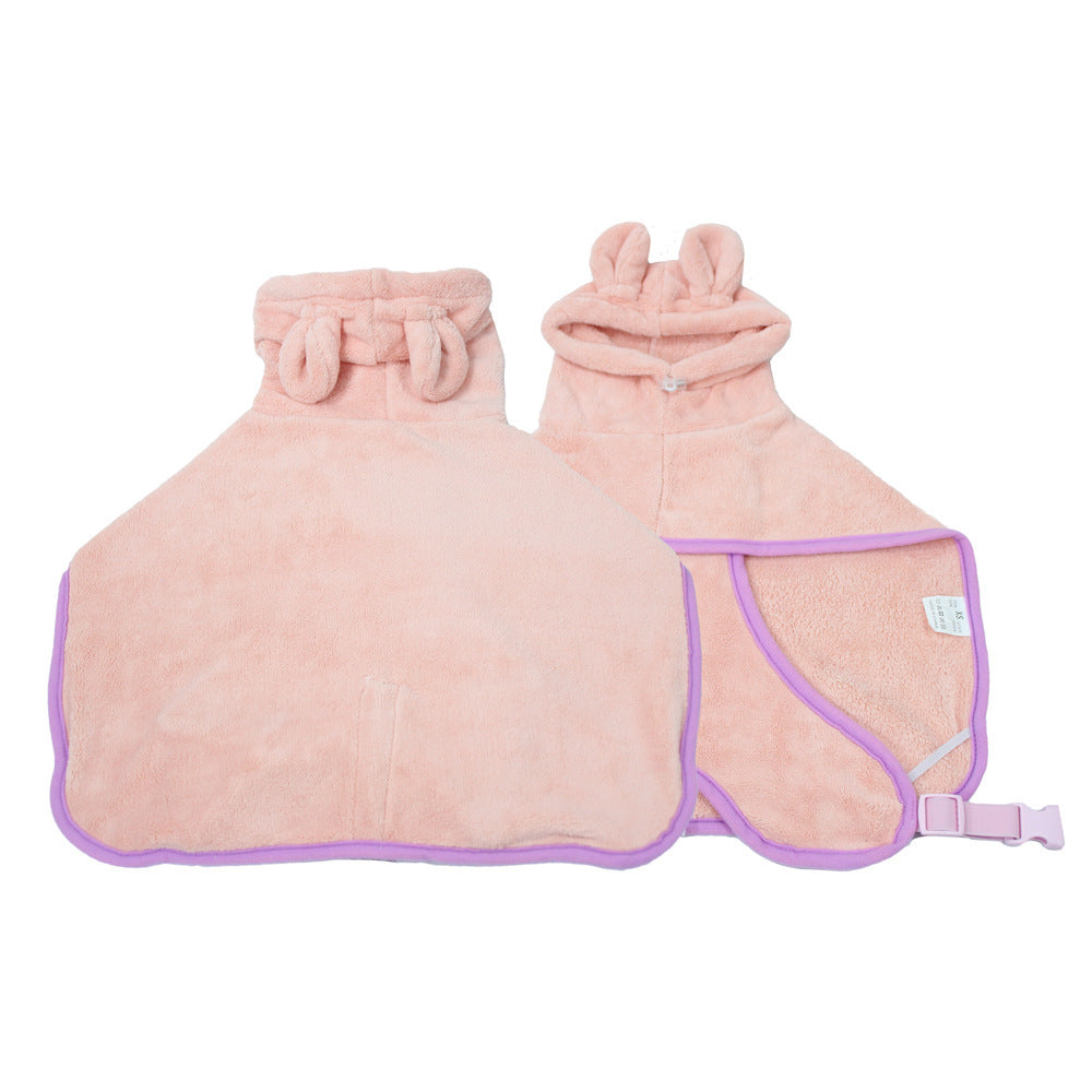 Pet Super Absorbent Microfiber Bathrobe Quick-Dry Bath Towel
