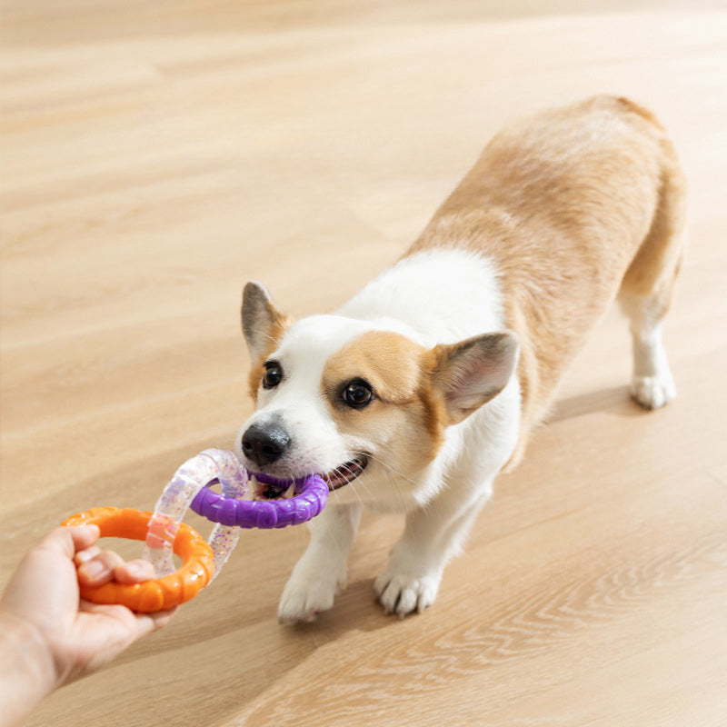 Floating Pet Training Flying Disk Durable Chew Interactive Toy