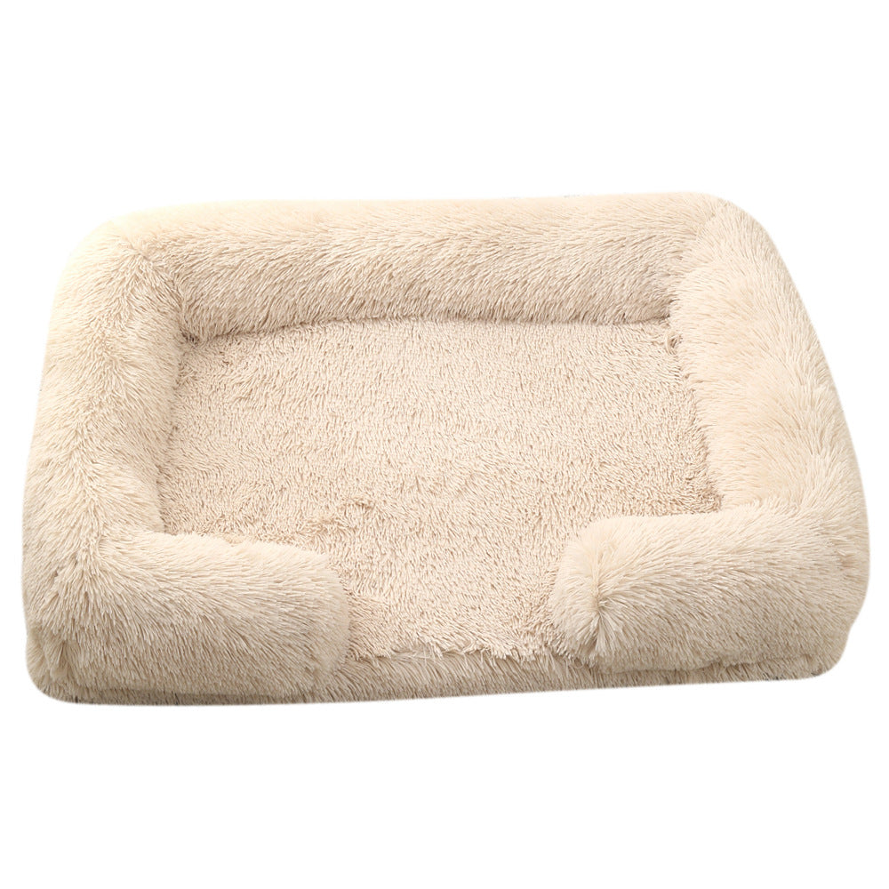 Plush Round Pet Bed Thickened Warm Cozy Winter Sleeping Nest
