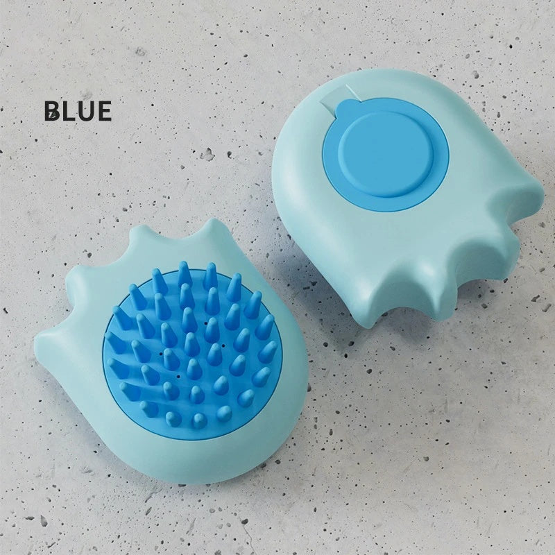 Pet Bath Massage Brush Comb With Shampoo Box For Grooming
