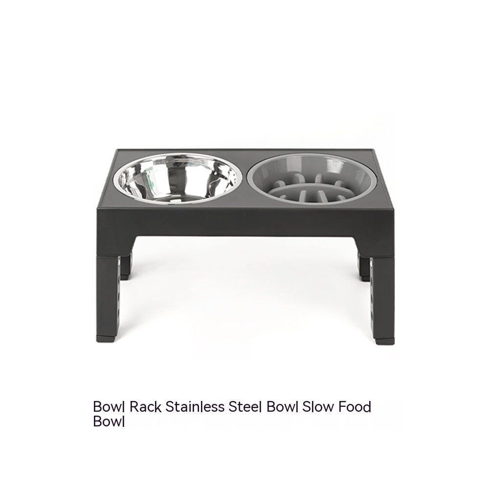 Slow Feeding Pet Bowl Elevated Rack Neck Protection Feeder