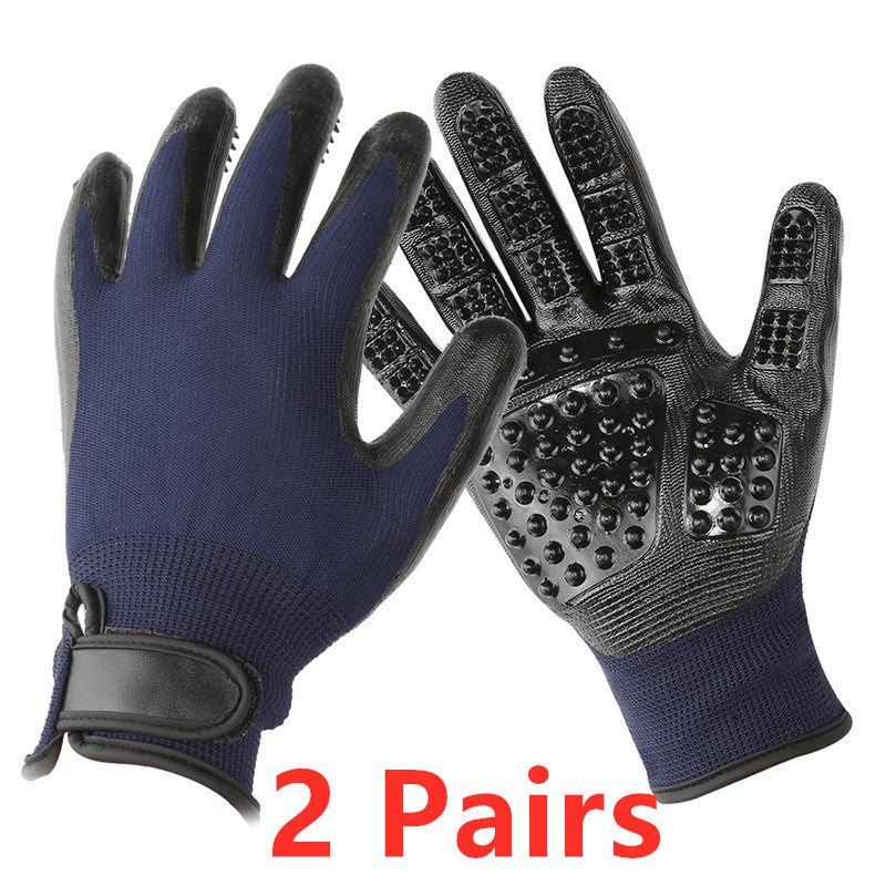Pet Hair Grooming Glove Soft Rubber Hair Remover Brush