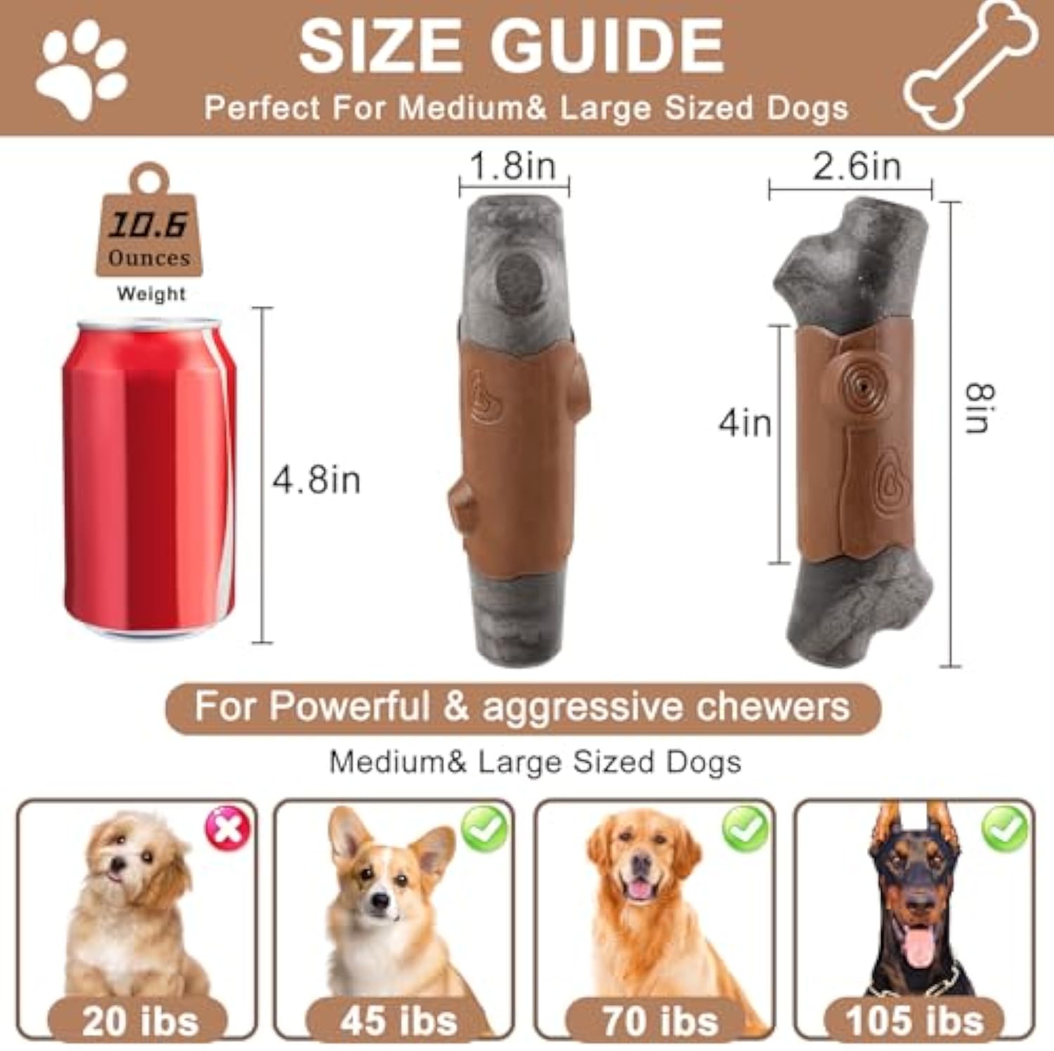 Tough Durable Pet Chew Toy Indestructible Bacon-Flavored Toy