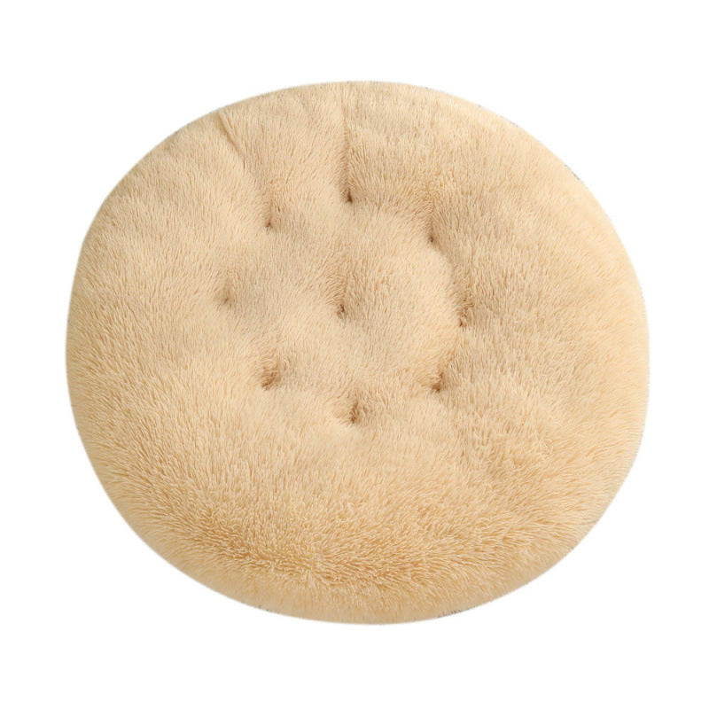 Round Plush Pet Bed Soft Warm Sleeping Mat for Pets