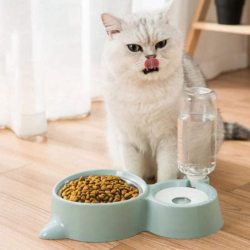 Automatic Pet Water and Food Dispenser Gravity Bowl Feeder