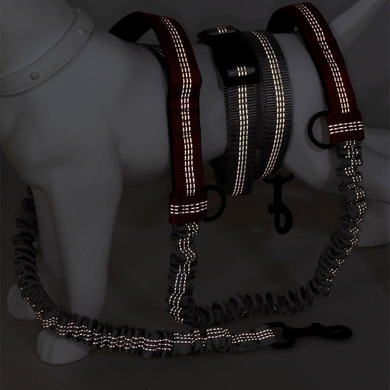 Multifunctional Reflective Double Telescopic Pet Leash Rope