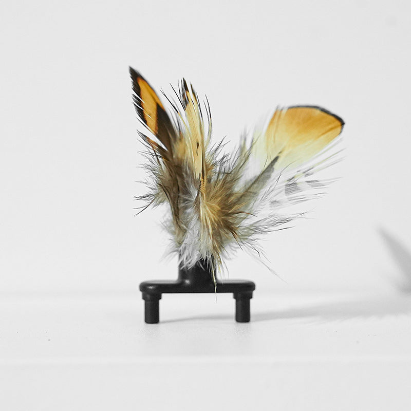 Electric Interactive Pet Toy Bee Running Moving Feather Teaser