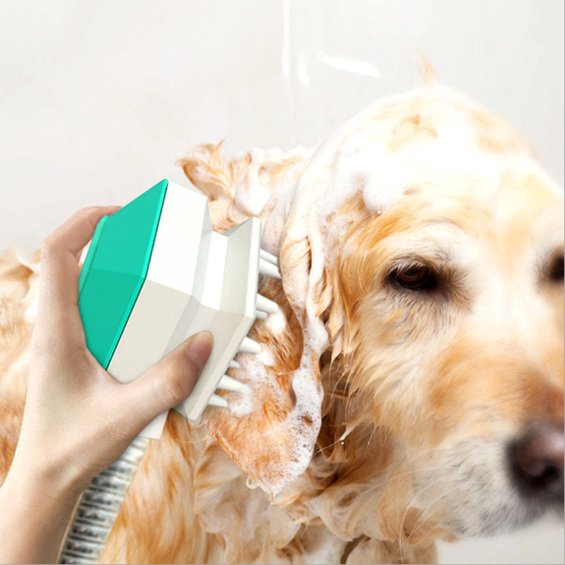 Pet Shower Brush Nozzle for Bathing and Grooming