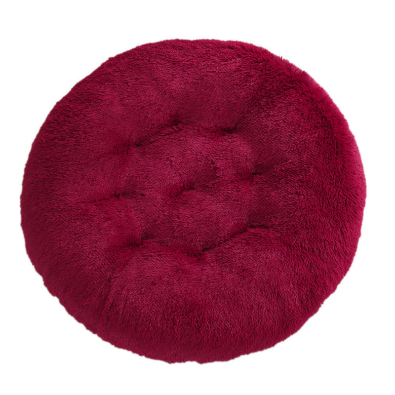Round Plush Pet Bed Soft Warm Sleeping Mat for Pets