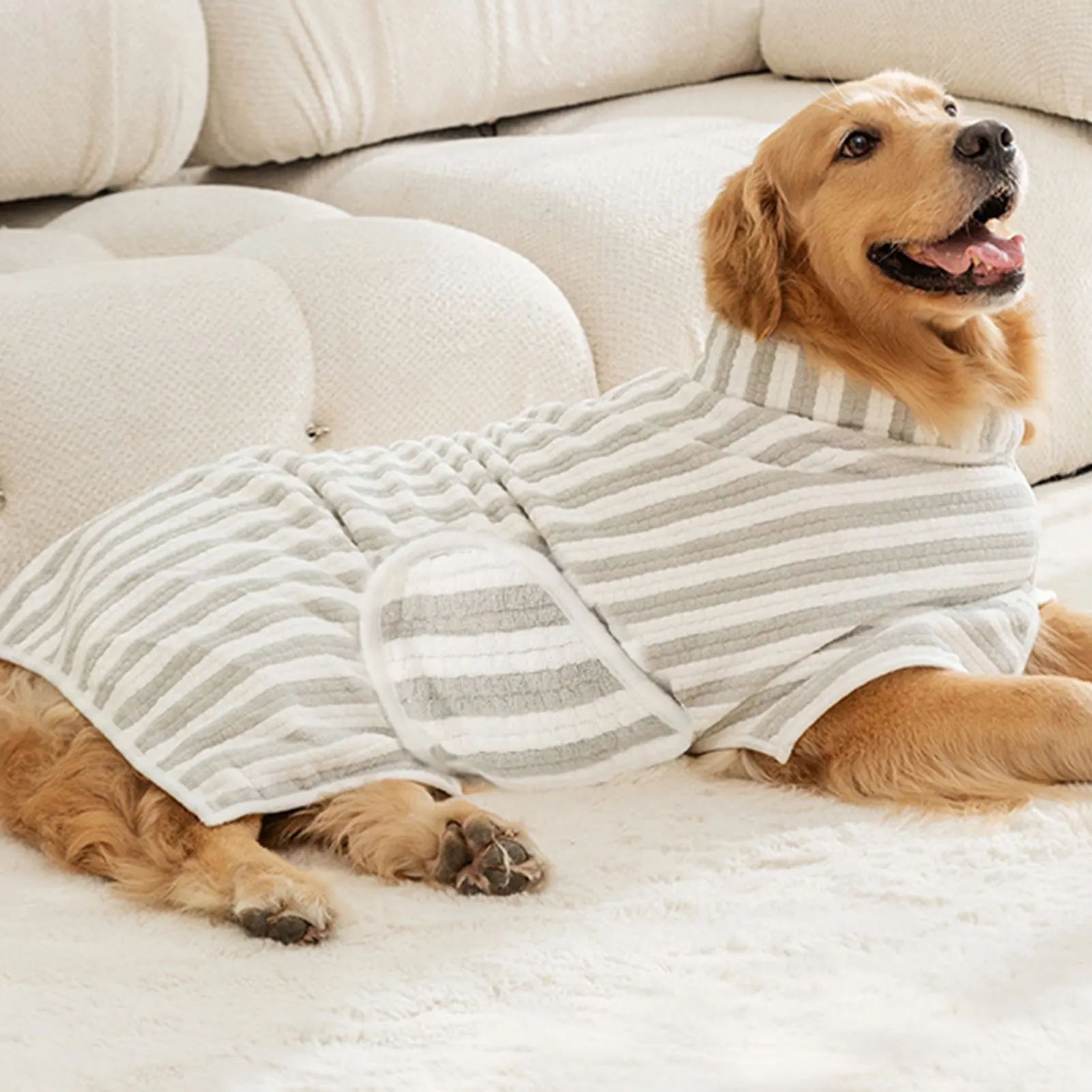 Ultra-Absorbent Quick-Drying Thick Pet Bath Towel Robe