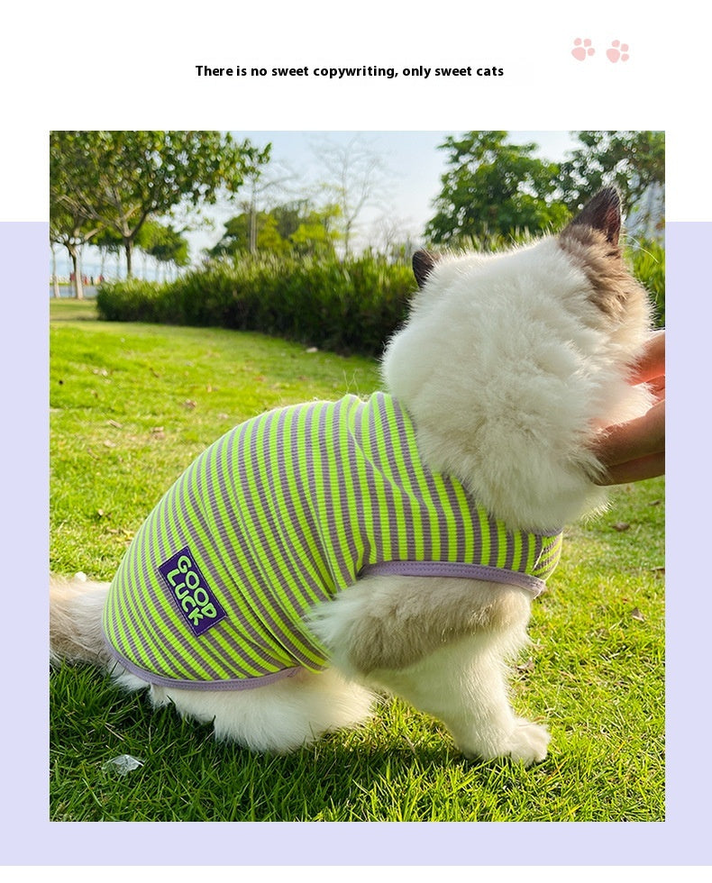 Breathable Striped Vest Pet Clothes