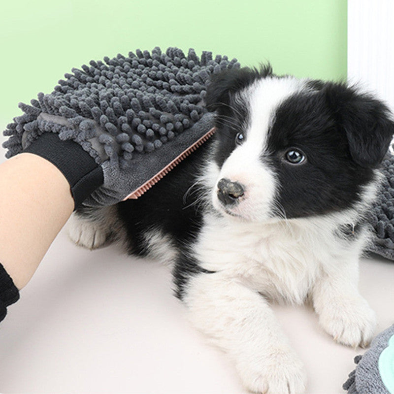 2-in-1 Pet Bathing Brush And Grooming Massage Glove