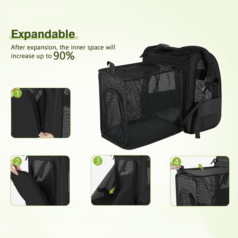 Portable Extendable Pet Backpack Diaper Bag