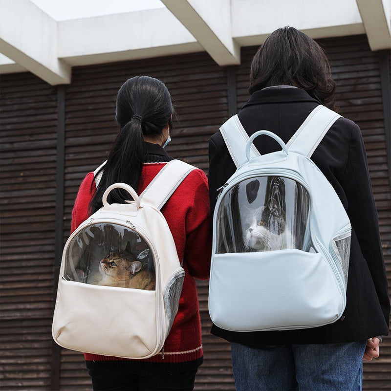 Heated Pet Backpack With Half Window And Ventilation
