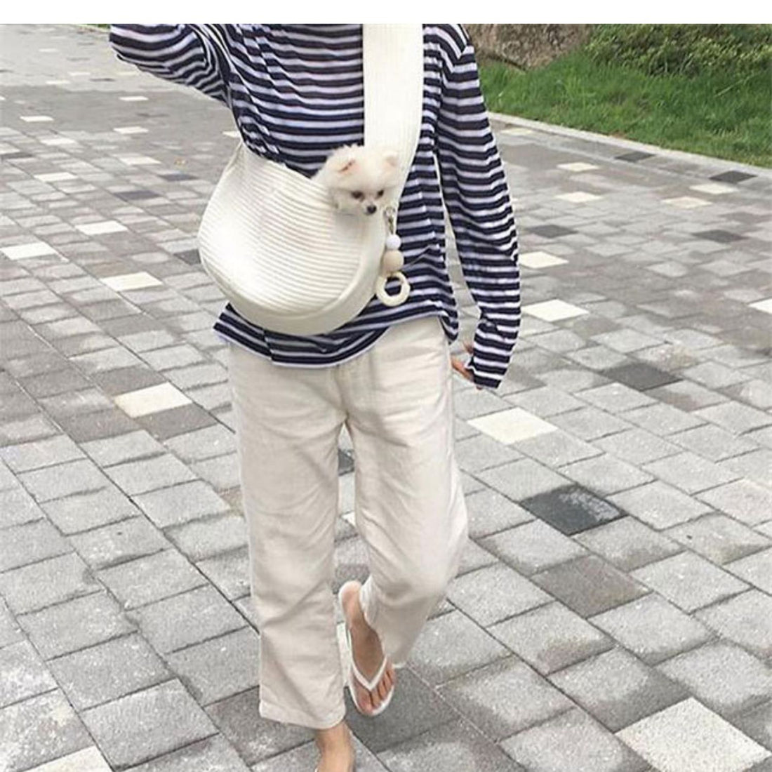 Canvas Portable Pet Backpack One-Shoulder Bag