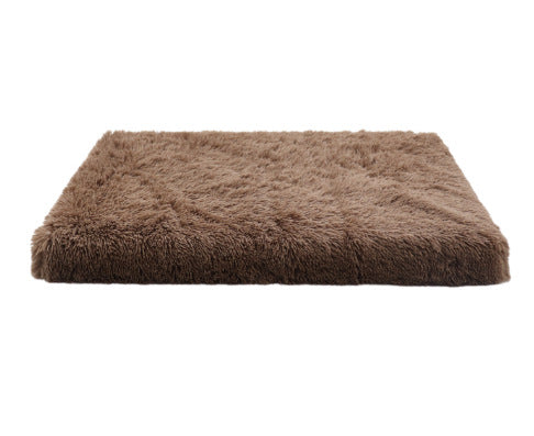 Plush Square Pet Bed Memory Foam Cozy Deep Sleep Sofa