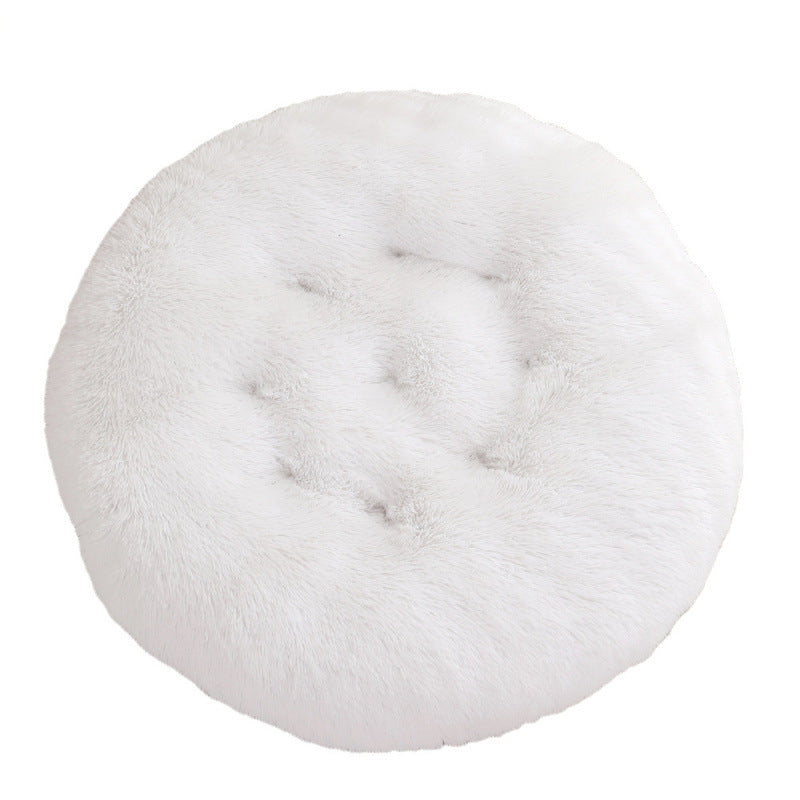 Round Plush Pet Bed Soft Warm Sleeping Mat for Pets
