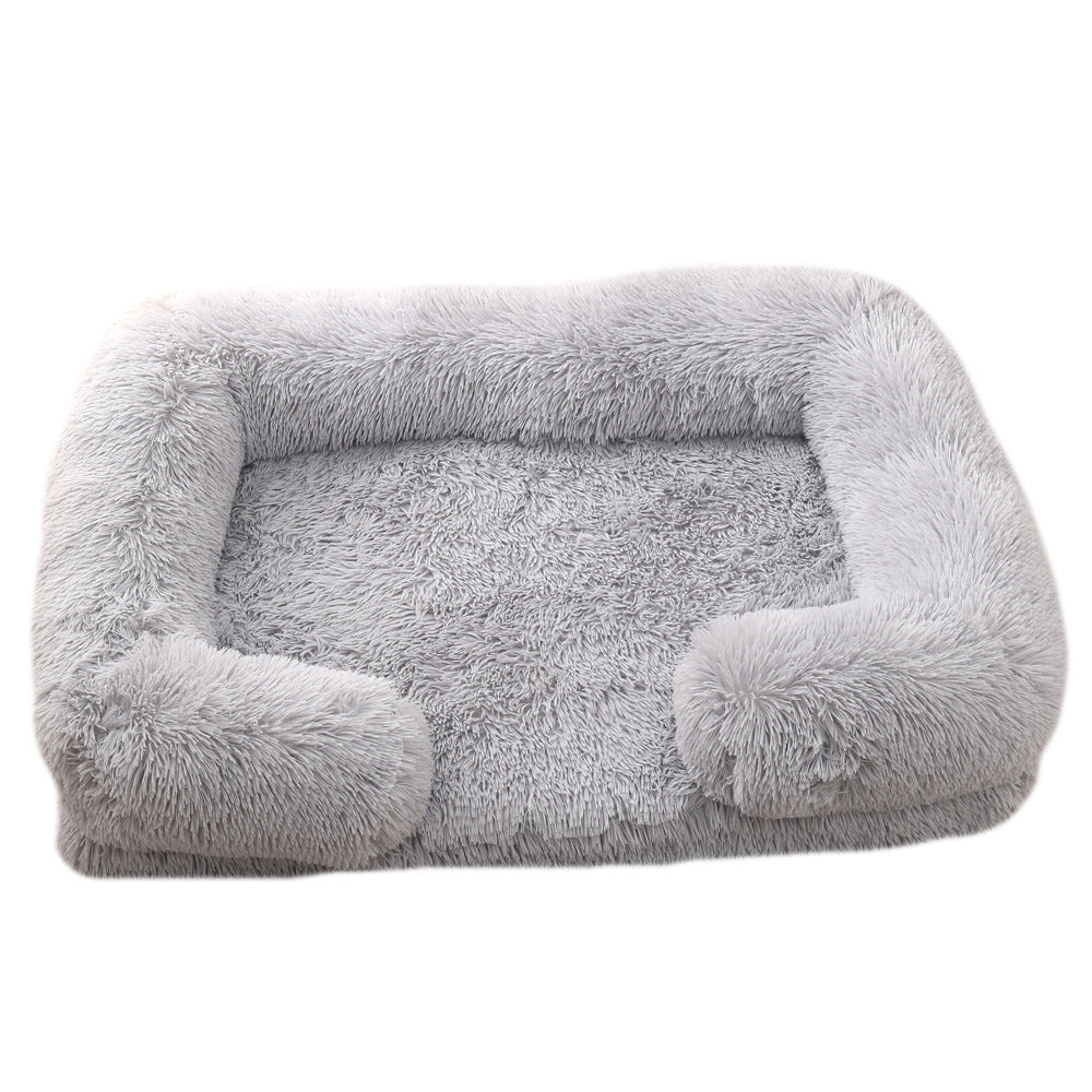 Plush Round Pet Bed Thickened Warm Cozy Winter Sleeping Nest