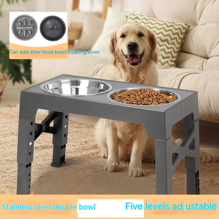 Slow Feeding Pet Bowl Elevated Rack Neck Protection Feeder