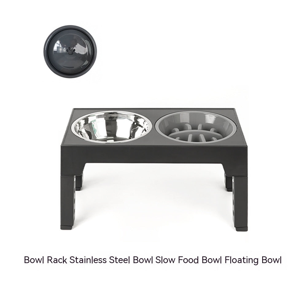 Slow Feeding Pet Bowl Elevated Rack Neck Protection Feeder