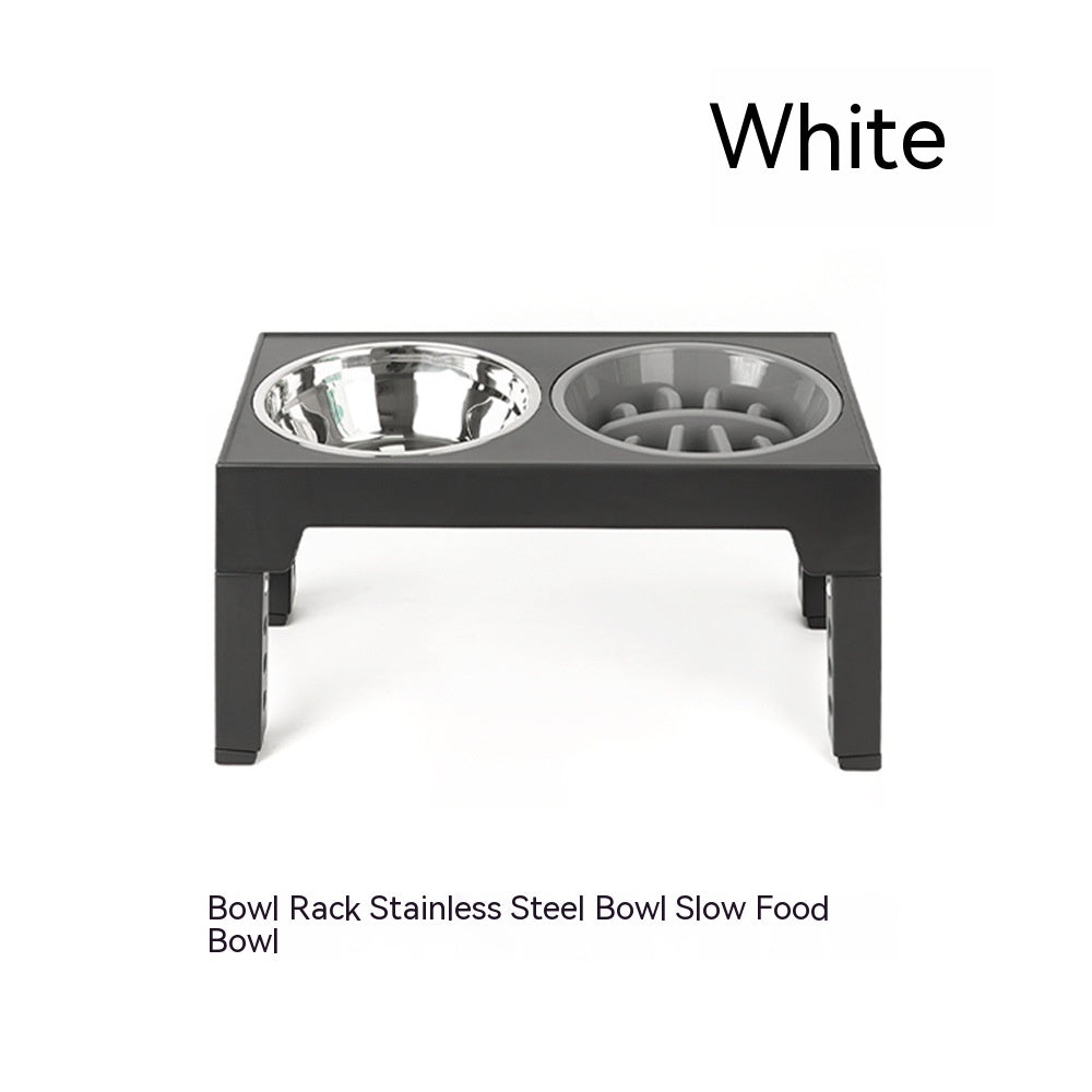 Slow Feeding Pet Bowl Elevated Rack Neck Protection Feeder