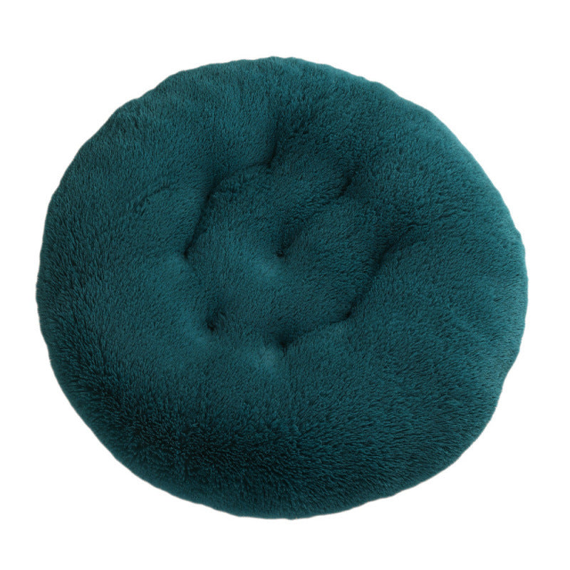 Round Plush Pet Bed Soft Warm Sleeping Mat for Pets