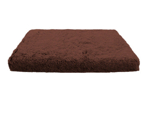 Plush Square Pet Bed Memory Foam Cozy Deep Sleep Sofa