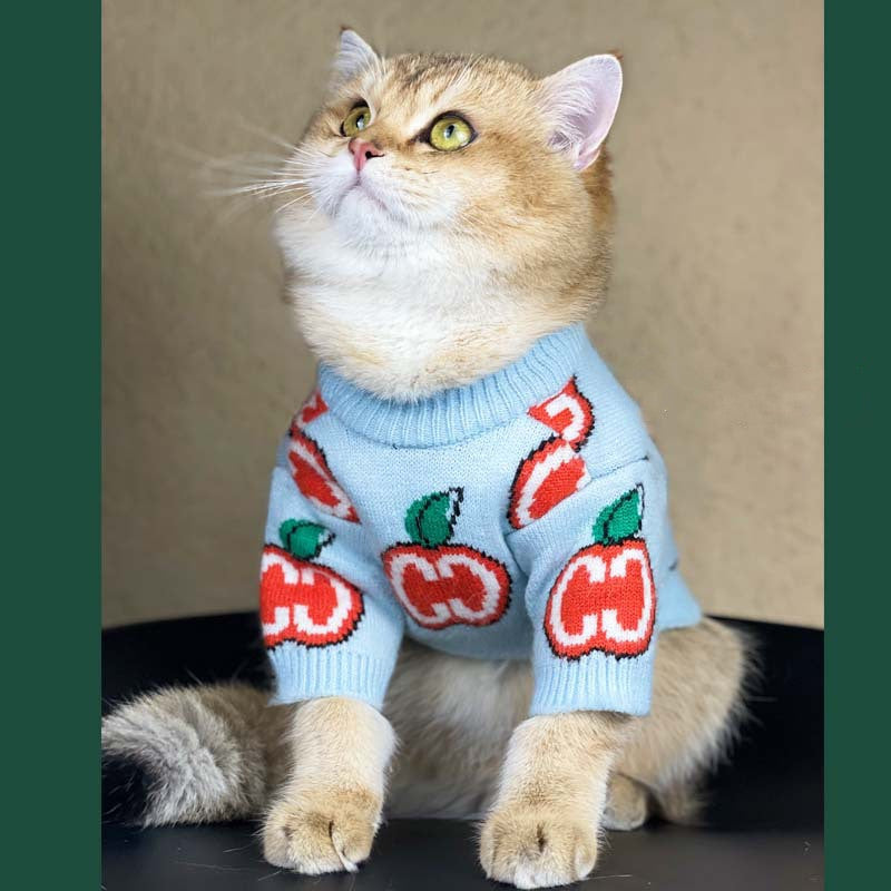 Autumn Winter Thick Knitted Pet Sweater