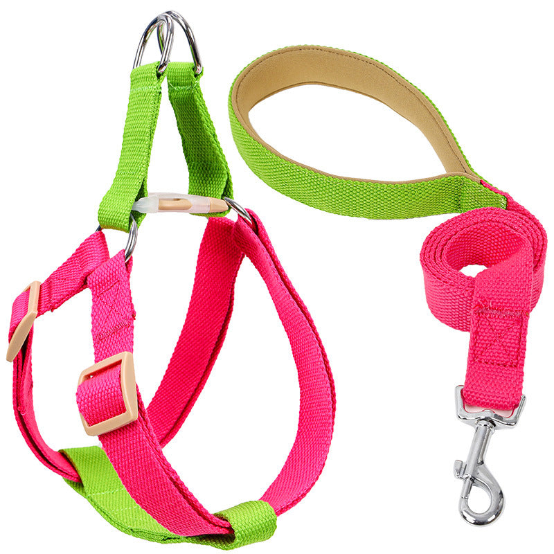 Colorful Pet Drawstring Vest-Style Leash