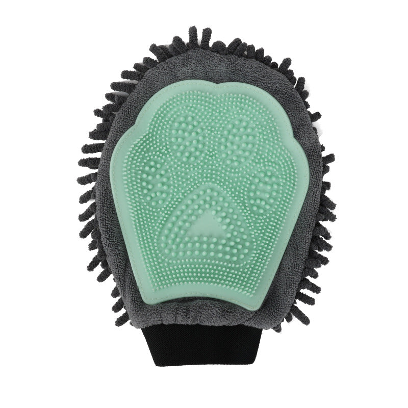 2-in-1 Pet Bathing Brush And Grooming Massage Glove