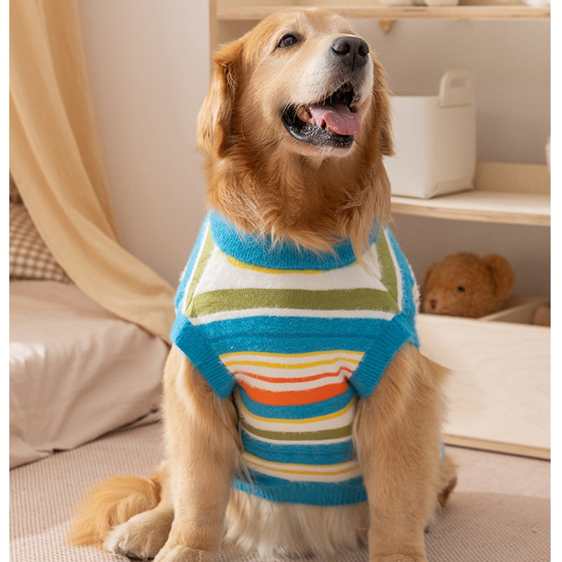 Autumn Winter Pet Striped Sleeveless Sweater