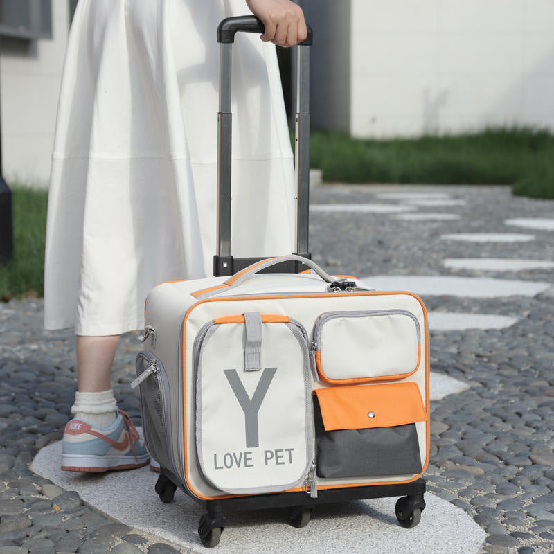 Stylish Anti-Stress Portable Pet Trolley Backpack