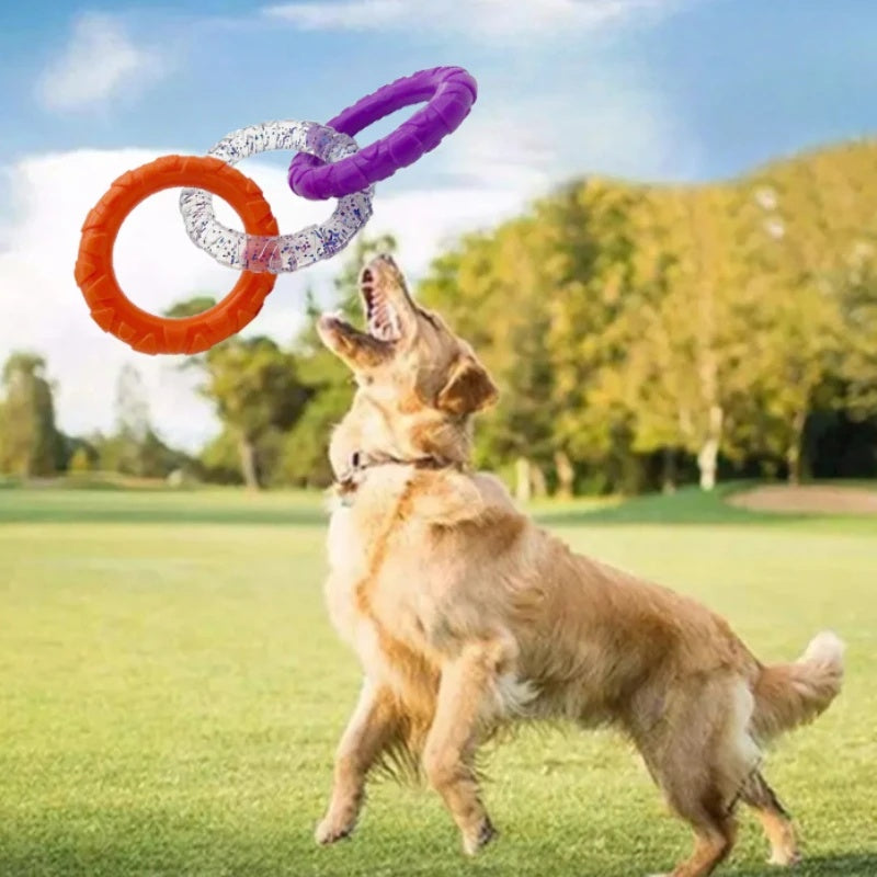 Floating Pet Training Flying Disk Durable Chew Interactive Toy