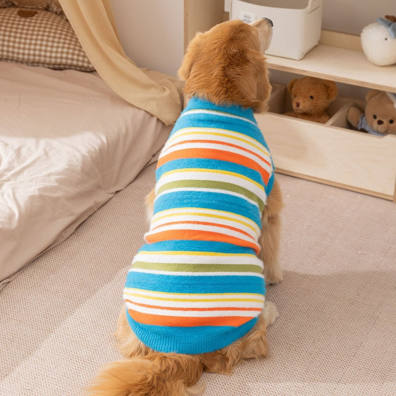 Autumn Winter Pet Striped Sleeveless Sweater